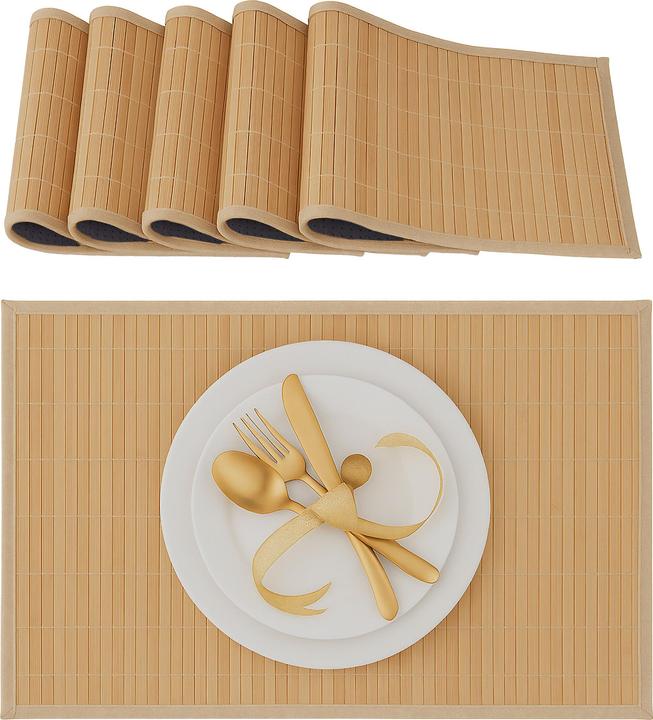 Immagine prodotto Relaxdays Set da 6 tovagliette (6 pz., 45 x 30 x 0,3 cm)