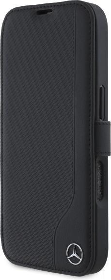 Actual product image Mercedes MEBKP16S23RBGVK iPhone 16 6.1" czarny/black Leather Wood Imitation (Apple iPhone 16)