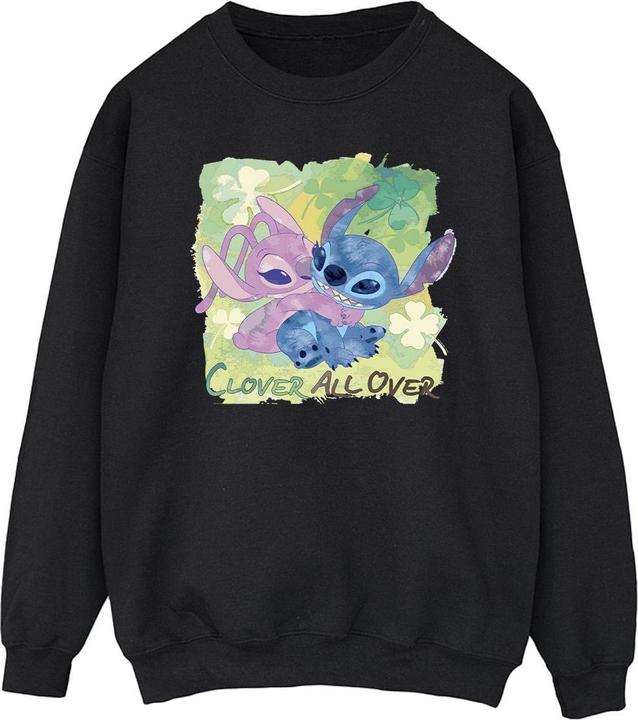 Disney Lilo And Stitch St Patrick's Day Clover Sweatshirt (S)