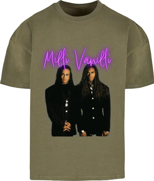 Merchcode Milli Vanilli - Band Picture Neon Ultra Heavy Tee - 131259 (L)