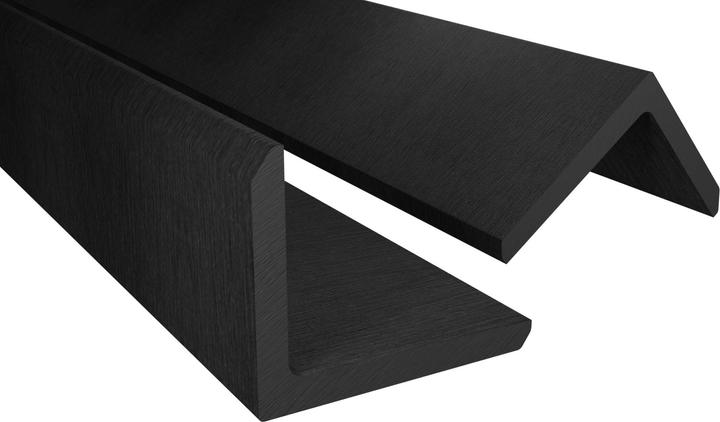 Produktbild ® WPC Abschlussleisten 5er Set Anthrazit 220cm Winkelprofil 5,5 x 4,5cm (5 x)