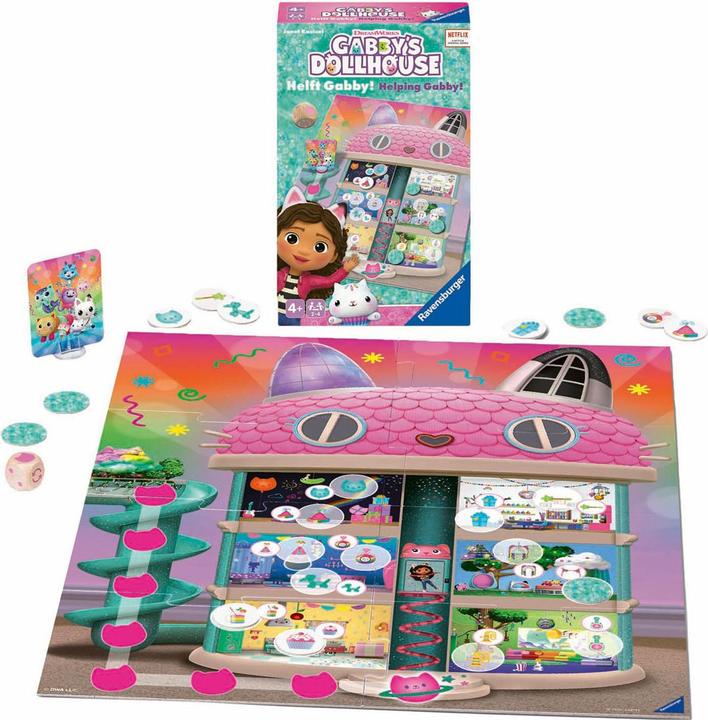 Immagine prodotto Ravensburger 24724 - La casa delle bambole di Gabby - Aiuta Gabby! - Gioco da portare con sé per 2-4 giocatori (Olandese, Inglese, Francese, Tedesco)