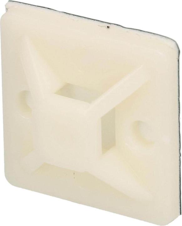 Actual product image Max Hauri Mounting base white 25 mm x 25 mm (Plastic cable ties, 25.25 mm, 10 pcs.)