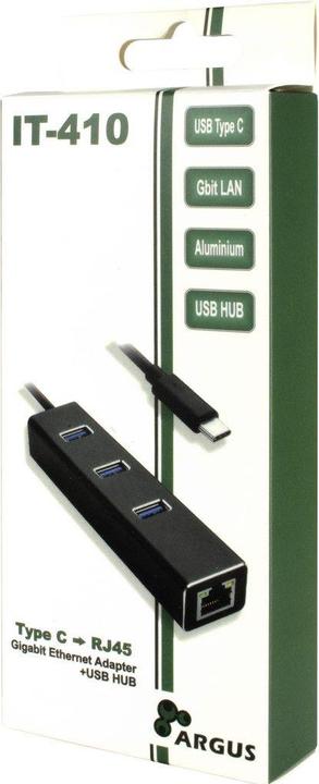 Image du produit Intertech Adaptateur Argus IT-410 Lan (USB-C, 4 Ports)