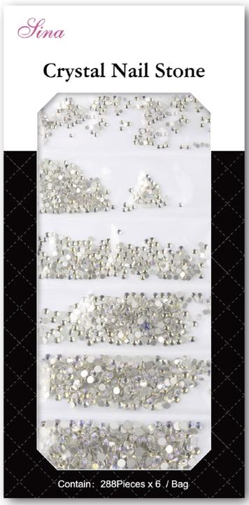 Image du produit Cosmetic Nail Art Stone Kit Rainbow (Décoration des ongles, Argent)