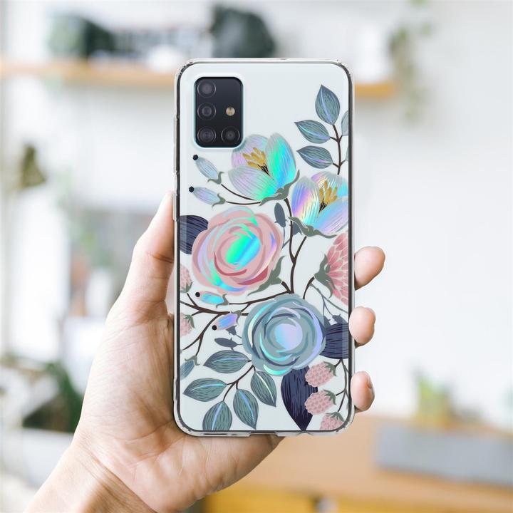 Produktbild Cadorabo IMD TPU Bunte Blumen & Blätter Cover (Samsung Galaxy M40s)