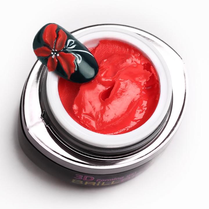Immagine prodotto BrillBird Gel formatore 3D rosso 3ml (Rosso, Smalto per unghie effetto gel)