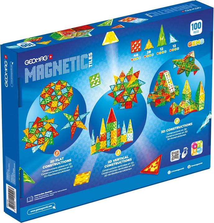 Actual product image Geomag Magnetic tiles gemstones