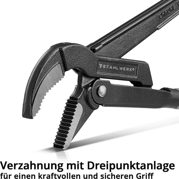 Actual product image Stahlwerk Pipe wrenches set of 3 1, 1.5, 2 inch chrome vanadium water pump pliers (535 mm)