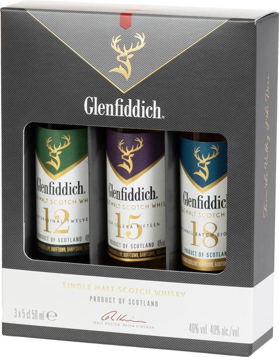 Image du produit Glenfiddich Collection de dégustation (Single Malt, Scotch Whisky, 3 x 5 cl)