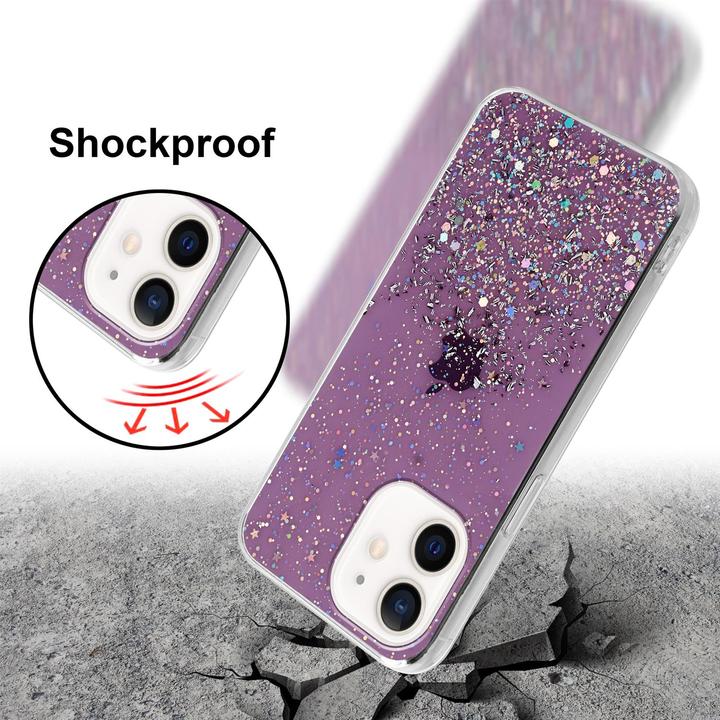 Productafbeelding Cadorabo TPU hoes fonkelende glitters (Apple iPhone 12 mini)