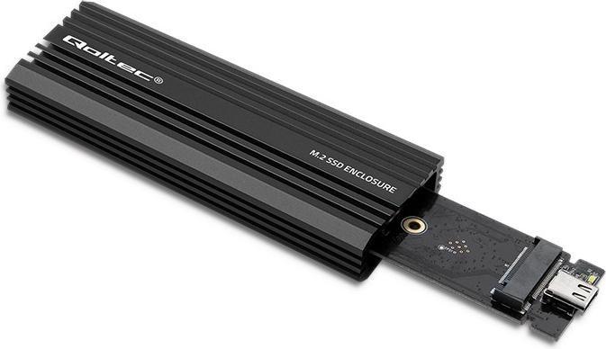 Actual product image Qoltec Obudowa | kieszeń NV2270 na dysk M.2 SSD SATA | NGFF | PCIe | USB-C (M.2)