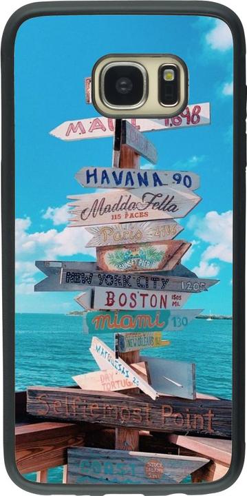 Actual product image PhoneLook Coque Silicone rigide noir Cool Cities Directions