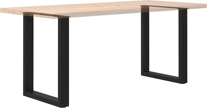 Produktbild VidaXL Couchtischbeine U-Form 2 Stk. Schwarz 70x(72-73) cm Stahl Tischbein