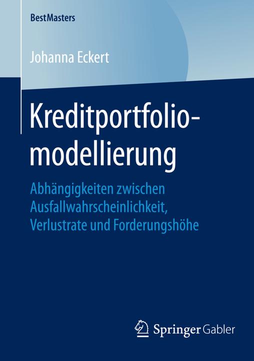 Produktbild Kreditportfoliomodellierung (Johanna Eckert, 2015)