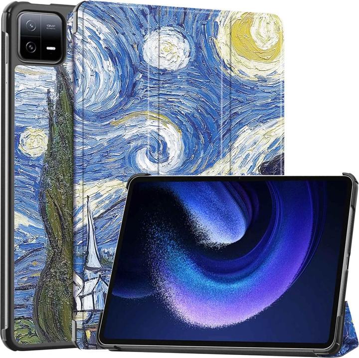 Cover-Discount Xiaomi Pad 6 - Tri-fold Smart Case Night Sky (Xiaomi Pad 6, Xiaomi Pad 6 Pro)