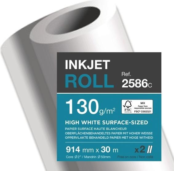 Actual product image Clairefontaine Inkjet plotter roll, (W)914 mm x (L)30 m (120 g/m², 3000 cm, 91.40 cm)
