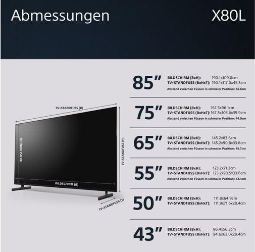 Actual product image Sony KD-55X80L (55", X80L, LED, 4K, 2023)