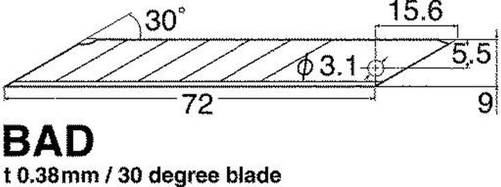 Actual product image NT Cutter Spare blades BAD-21P (Replacement blade)