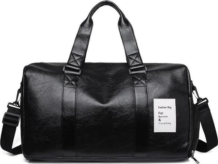 Only-Bags.Store Retro Kurze Reisetasche Sport Biker Training PU Wasserdicht Fitness Tasche