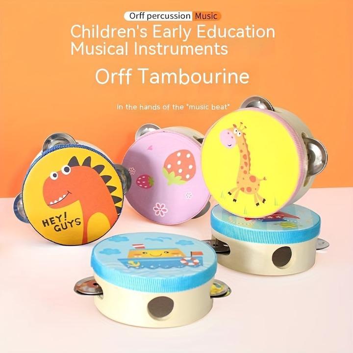 Actual product image Activity Board Wooden bell toy, musical toy, preschool education cartoon hand clap, drum
