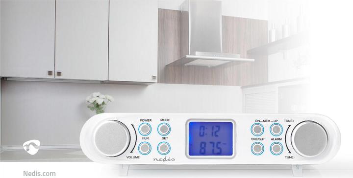 Productafbeelding Nedis Keukenradio FM-radio Onderkastradio 30 voorkeurzenders Display met automatische D (FM)