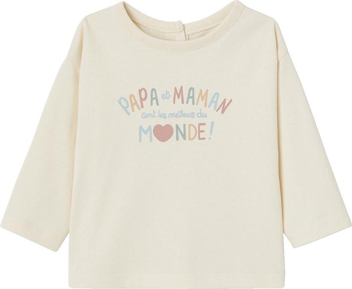 Immagine prodotto Vertbaudet Camicia da neonato con messaggio di papà e mamma, cotone organico (62)