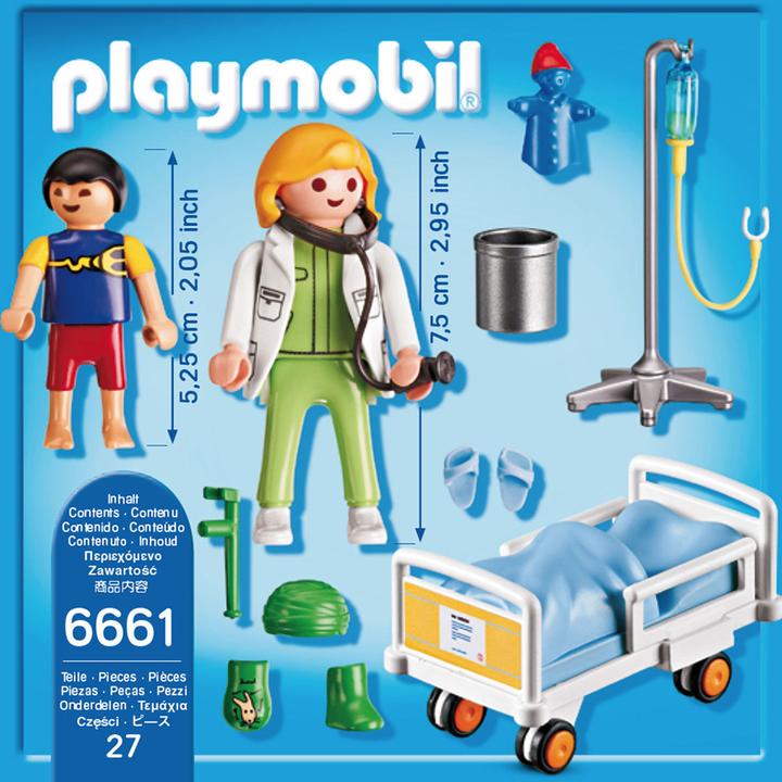 Produktbild Playmobil Ärztin am Kinderkrankenbett (6661)
