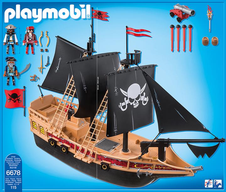 Image du produit Playmobil Bateau de combat pirate (6678)