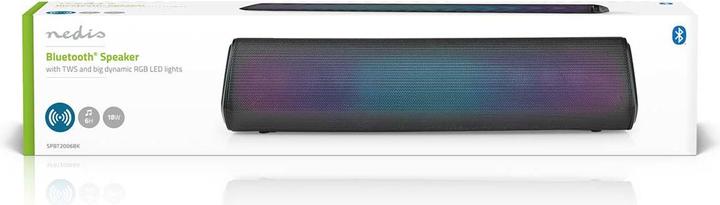 Produktbild Nedis Bluetooth®-Lautsprecher | max. Batteriespielzeit: 6 Std | Tisch Design | 18 W | Stereo | Einge (6 h, Batteriebetrieb)