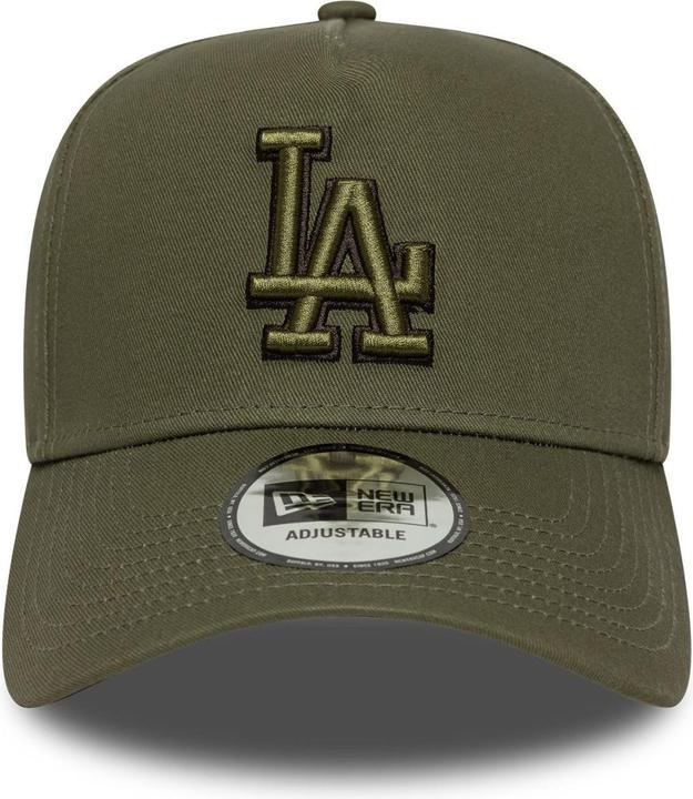 Actual product image New Era A-Frame Trucker Cap Outline Los Angeles Dodgers Oliv