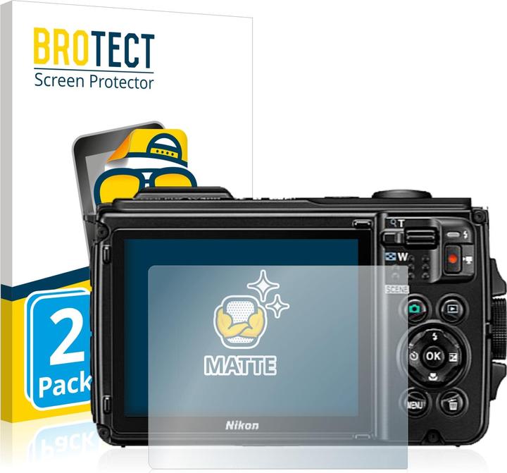 BROTECT Entspiegelungs-Schutzfolie Displayschutz Matt (Displayschutz, Coolpix W300)