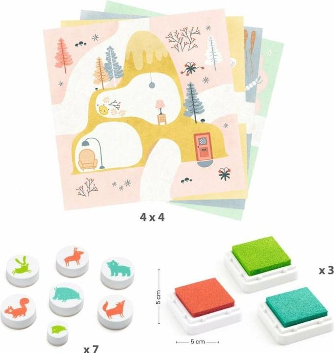 Image du produit Djeco Set de tampons En visite