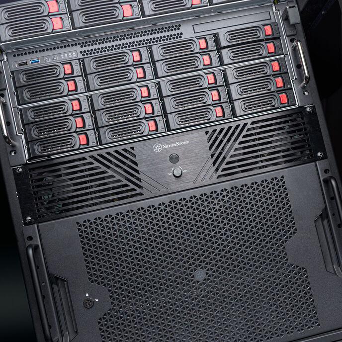 Produktbild Silverstone SST-RCP2B-480 - 2U universal cooling rack panel with 4x 80mm black Fans (80 mm, 1 x)
