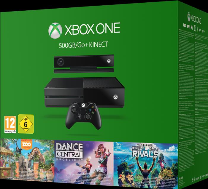 Produktbild Microsoft Xbox One Kinect 500GB + Dance Central Spotlight + Zoo Tycoon + Sports Rivals
