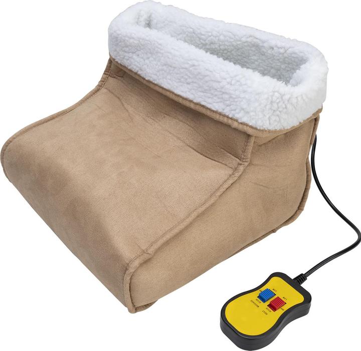 Casativo 2in1-Fusswärmer mit Vibrationsmassage und Fernbedienung, weiches Teddyfutter