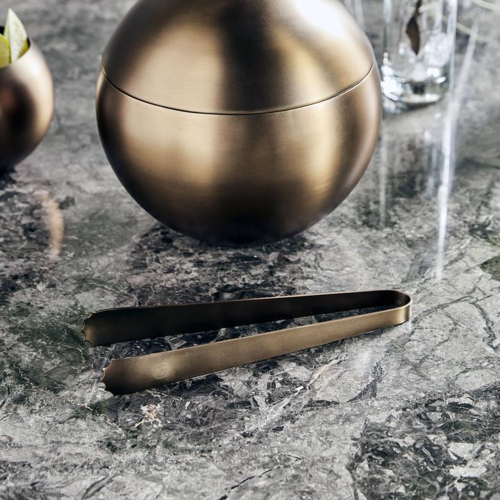 Actual product image House Doctor Ice cube tong, HDBaar, antique brass finish (Ice scoop + ice tongs)