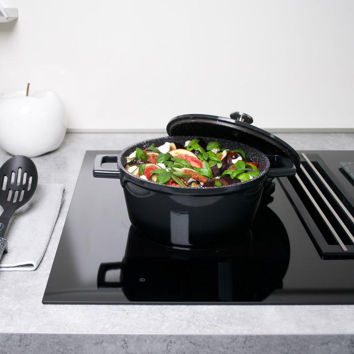 Produktbild Stoneline 20094 Roasting Pot, ø 20cm, with cast aluminum lid, capacity 2,6L, black (20 cm, Bräter + Schmortopf, Aluminium)