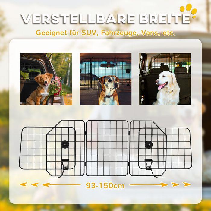Produktbild Swisshandel24 Hundeschutzgitter Kofferraumgitter Hundegitter Trenngitter verstellbar Stahl (Hund)