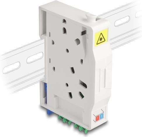 Actual product image Delock Fibre optic junction box for top-hat rail with splice holder (Splice box)