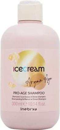 Image du produit Inebrya Ice Cream Argan Age Pro-Age Shampooing - Shampooing à base d'huile d'argan pour une brillance (300 ml, Shampoing liquide)