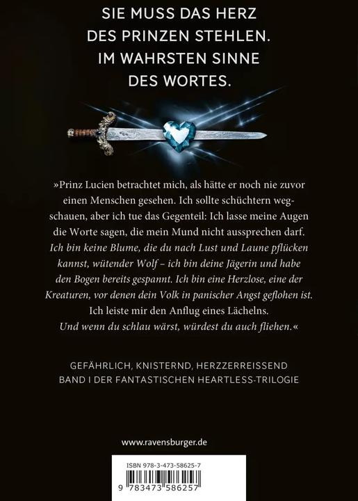 Produktbild Ravensburger Heartless, Band 1: Der Kuss der Diebin (Deutsch, Carolin Liepins, Sara Wolf, Simone Wiemken, 2022)