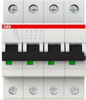 Produktbild ABB Sicherungsautomat S200 25A 4-P Typ B 6kA