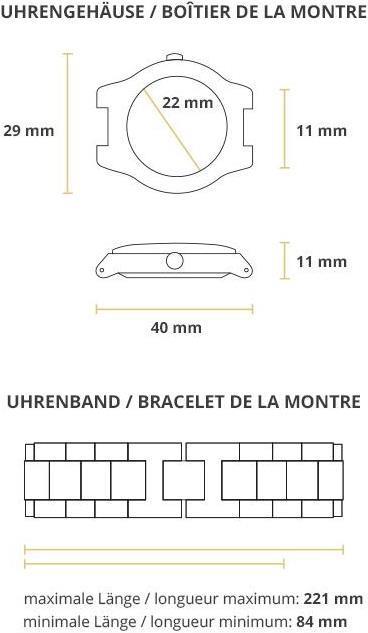 Image du produit Bambuu Horloge en bois (Montre analogique, 29 mm)