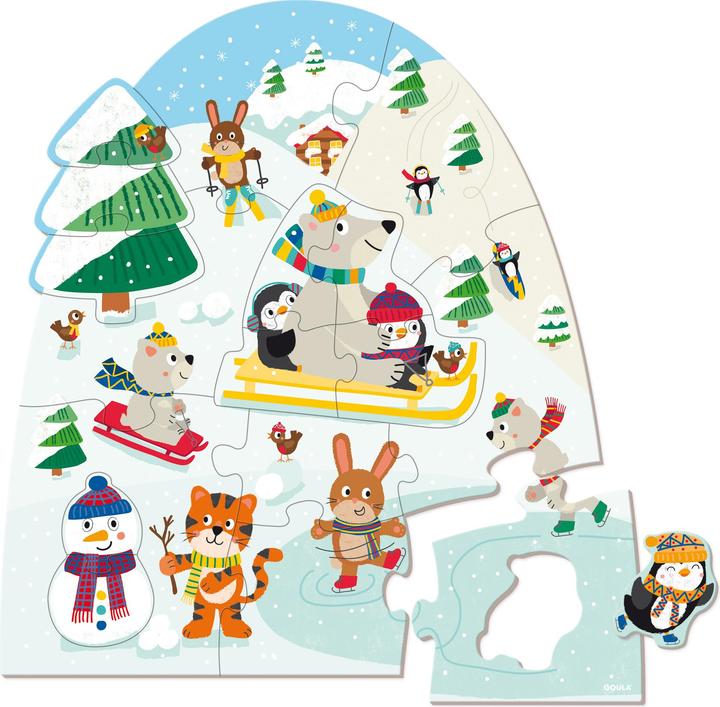 Actual product image Goula Puzzle XXL Winter (18 pieces)