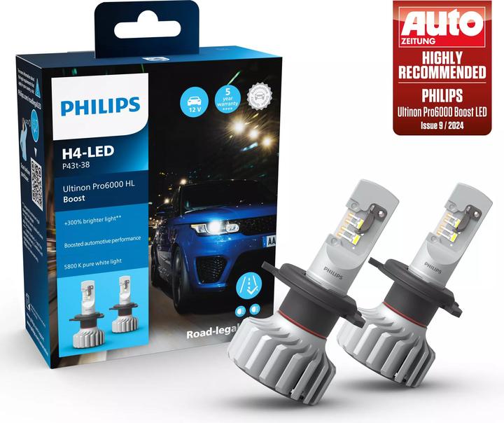 Produktbild Philips Ultinon Pro6000 Boost 11342U60BX2 (H4)