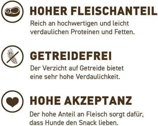 Produktbild Wildes Land Snack Dörrfleisch Ente, 7 Stk (Junior, Senior, Adult, 7 Stk., 180 g)