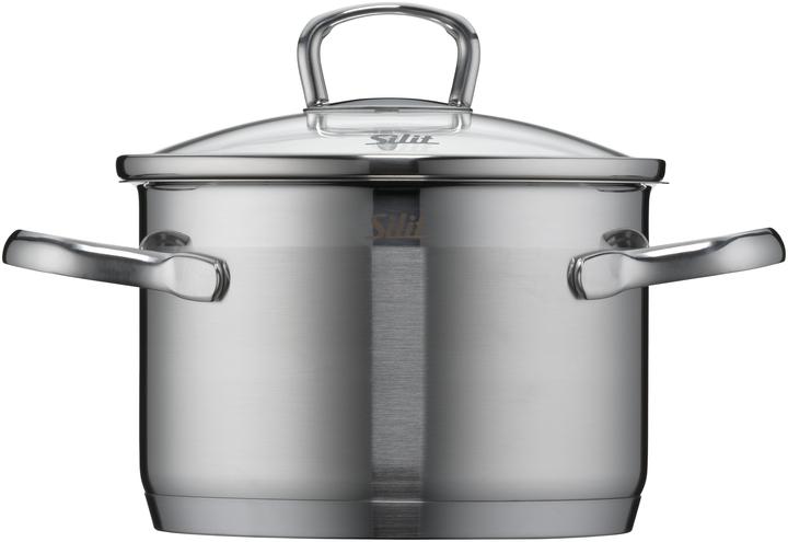 Productafbeelding Silit Kookpan Set Inductiekookpan Set 4st Glazen Deksel Toscane Roestvrij Staal (20 cm, Kookpotten en pannenset, Roestvrij staal)