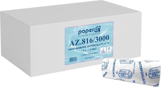 Asciugamani di carta piegati a Z a 2 strati (15 x)