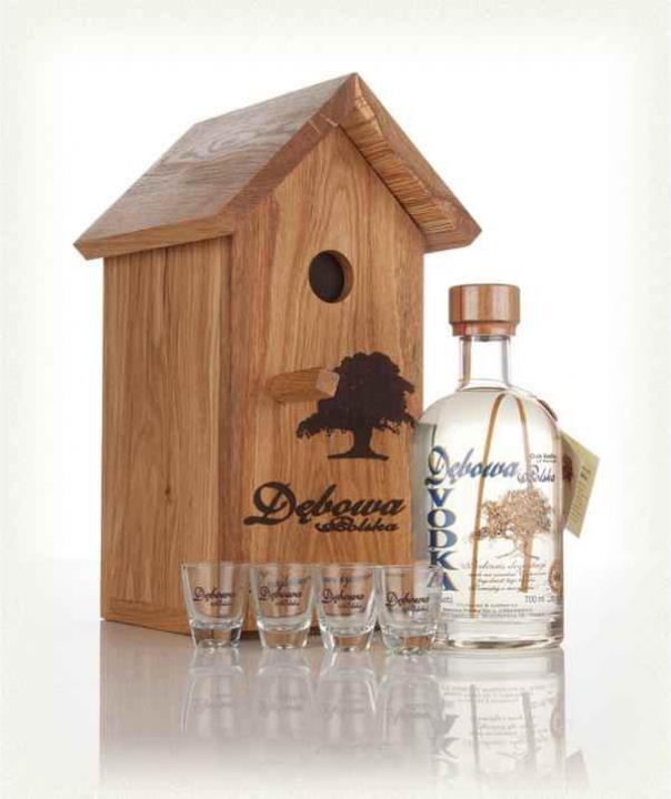Produktbild Debowa Polska Vodka-Vogelhäuschen aus Holz (1 x 70 cl)